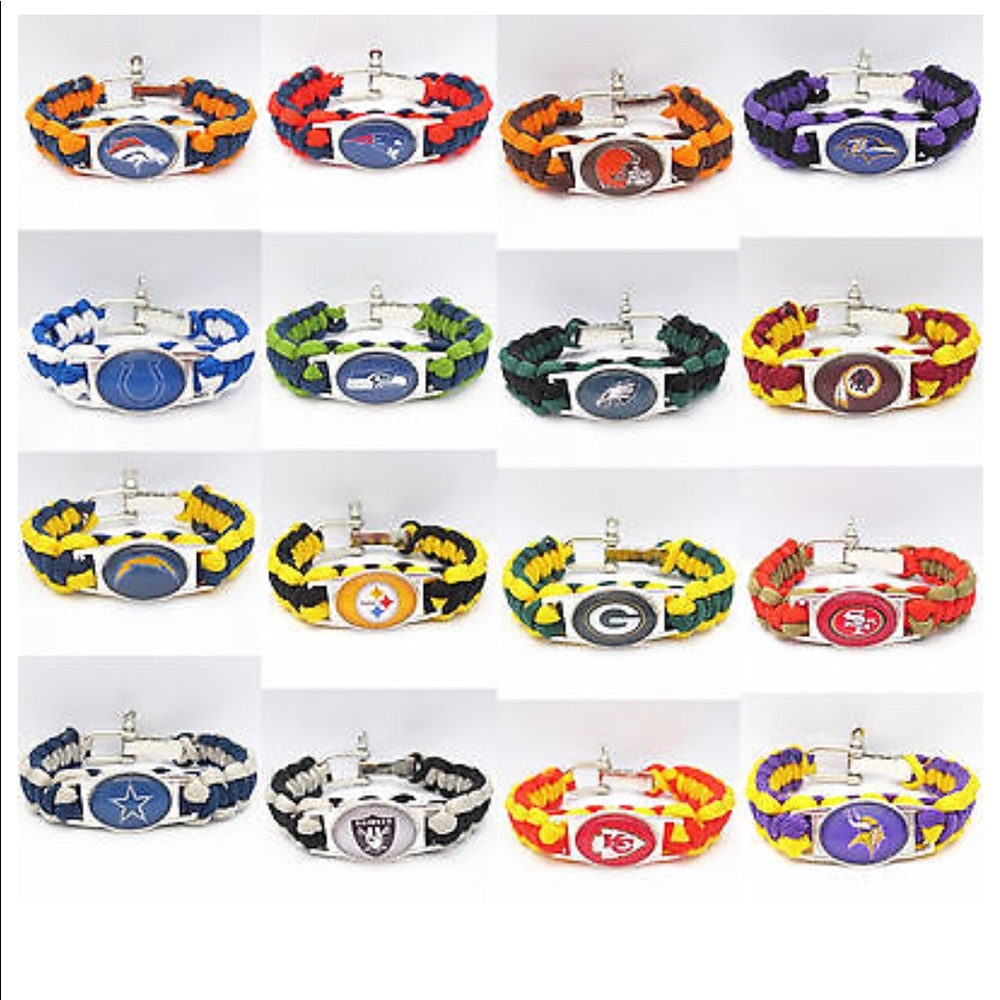 Paracord Bracelet NFL Football Sports Charm